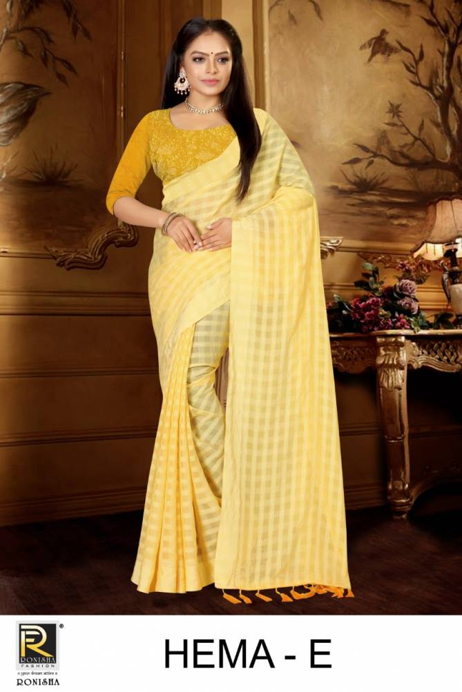 Ronisha Hema Ethnic Wear Wholesale Georgette Saree Collection 